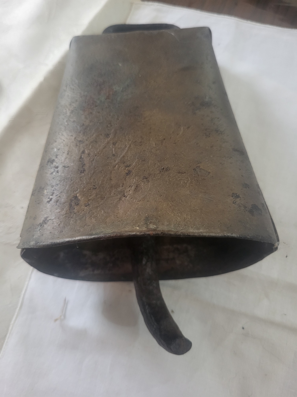 Vintage hand crafted cast Iron cow bell 7.5"